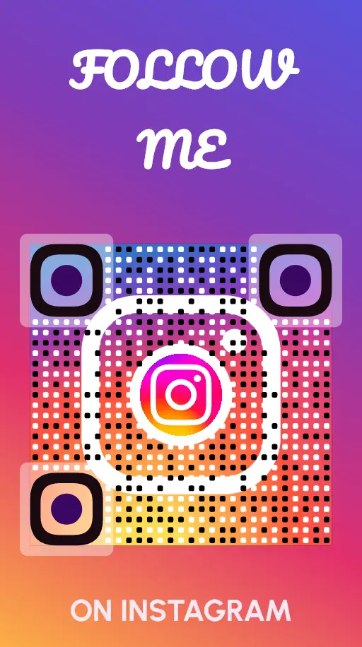 Instagram Center Logo QR Code
